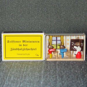 Zündholzschachtel ″Hasenschule″ Zündholzschachtel ″Hasenschule″