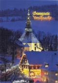 Ansichtskarte Seiffener Kirche - Gesegnete Weihnacht 0211